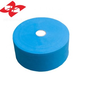 Factory wholesale 25gsm blue polypropylene non woven medical single layer TNT fabric roll manufacturer