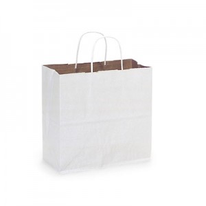 Wholesale Printed Your Own Logo White Paper Bag