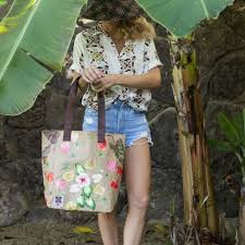 Floral Tyvek Tote Bag for Women