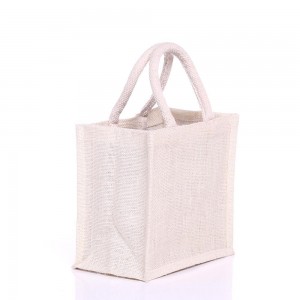 Wholesale Trade White Jute or Burlap Tote Bags with Handles
