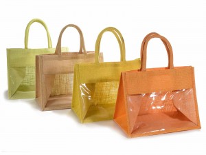 High Quality Cheap Coloured Jute Bag with Window