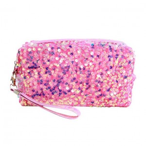 Promotional Glitter Cosmetics Bag with Logo