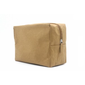 Cheap Solid Kraft Paper Cosmetic Bag