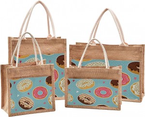 Natural Eco Friendly Shopping Jute Tote Bag for Advertising
