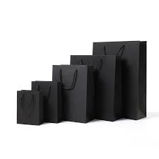Black Luxury Shopping Gift Paper Bag with Handle
