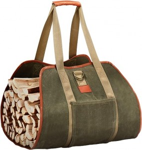 Extra Large Durable Firewood Holder with Handles and Shoulder Strap