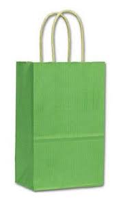 Flat Green Coloring Paper Bag