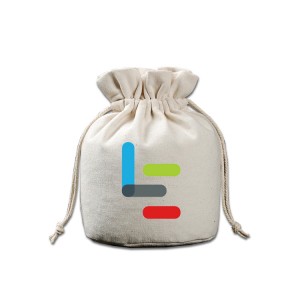 Logo Printed Reusable Small Drawstring Bag