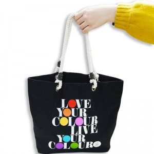 Portable Shopping Canvas Tote Bag with Handles