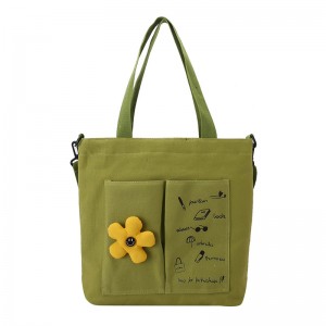 Green Shopping Bag canvas Shoulder Tote Bag