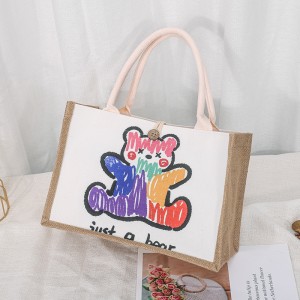 Customizable Painted Wedding Jute Bag