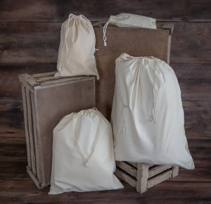 Biodegradable White Laundry Bag with Logo