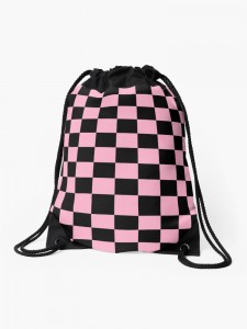 Small Polyester  Checkered Drawstring Bag for Kids