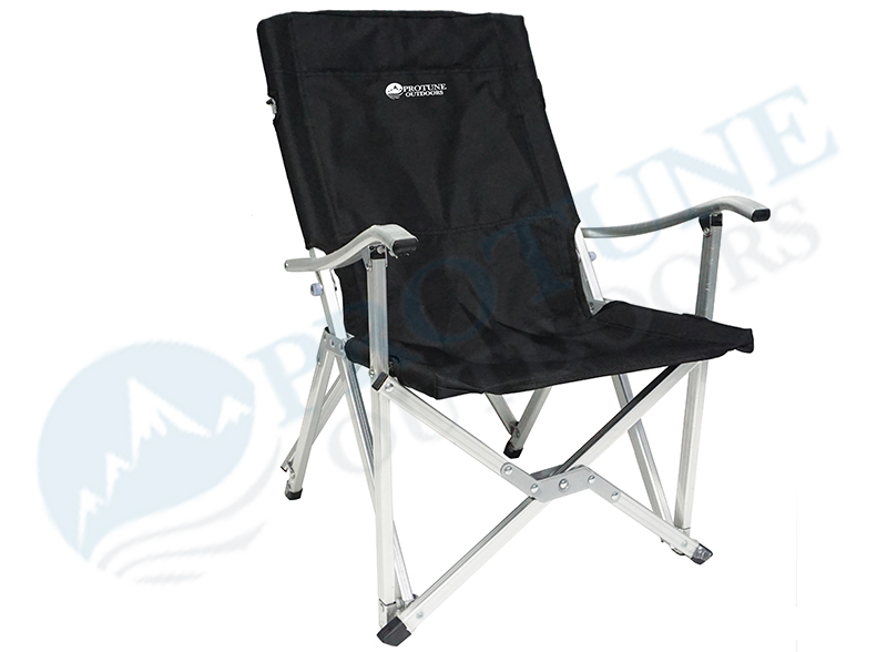 Protune Aluminum folding chair with handrest