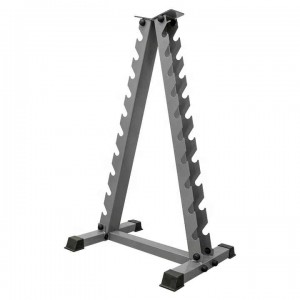 custom 10 set pair triangle hex dumbbell small storage rack stand vertical