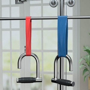 Steel Stretch Elastic Exercises Band Attachment Handles for Pull-up Bars Workouts Home Gym Metal Resistance Band Handles