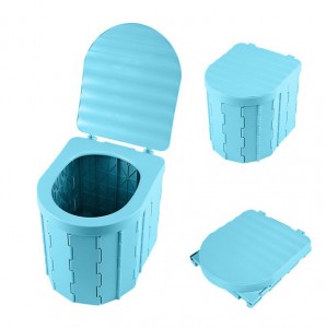 Сгъваема тоалетна за къмпинг Висококачествена подвижна външна тоалетна за възрастни Сгъваема преносима тоалетна за кола Пластмаса