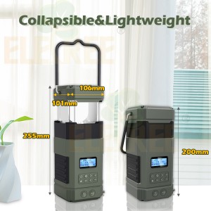 Outdoor Camping Gear Equipment Solar Ipx6 Waterproof Speaker Lantern Other Camping & Hiking Products