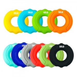 Muscle Power Training Finger Exerciser Silicone Rubber Hand Exercise Hand Grip Ring