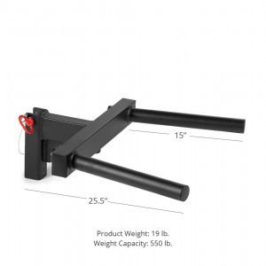 Y dip bar attachment for power rack cage strength training rack