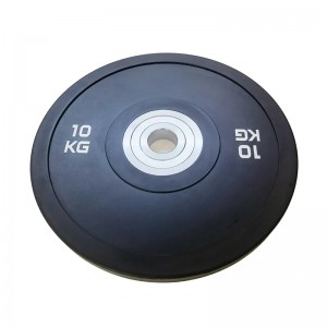 High Quality Virgin Rubber Competition Black Weight Bumper Plate for Gym