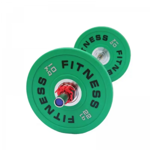 A placa ajustada do peso do processador central 20kg do uretano da placa do aperto do halterofilismo do Gym