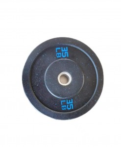 black rubber weight plate