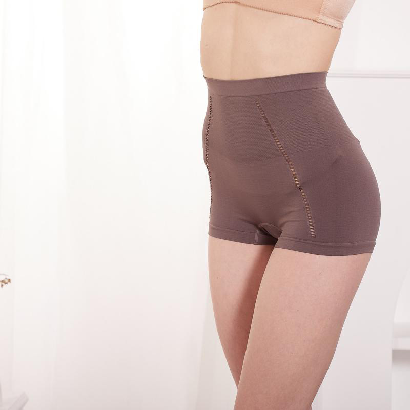 Brown Hollow Out Seamless Sport Yoga Shorts