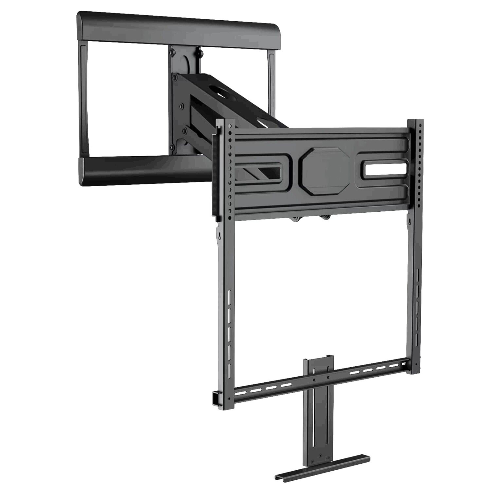 Fireplace TV Mount Above Fireplace Pull Down TV Mount for 43 to 70 Inch LCD LED TVs, Drop Down Mantel TV Mount Weight Capacity 72.6 Lbs, Max VESA 600×400, Black