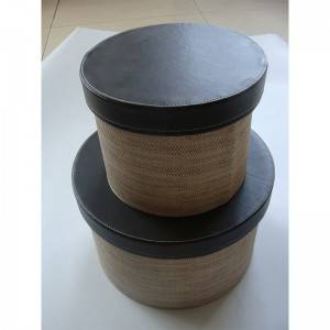 Leather Tissue Box - Round Shape Pu Leather Home Storage Box – King Lion