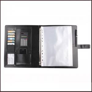 Factory Price For Laptop Envelope Sleeve - Classic Black Pu Leather Business Portfolio Folder  – King Lion