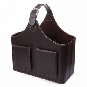 Custom Storage Tray - Faux Leather Small Size Magazine Holder PU Basket – King Lion