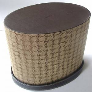 Factory For Leather Notepad Cover - Round Shape Waste Bin Basket With Cover – King Lion