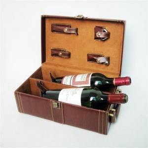 Leather Wine Box with Tools – Personalized Wedding Gift