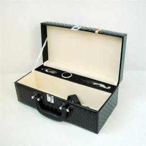 Good Quality Leather Wine Bottle - Single Leather Wine Box With Service Set – King Lion