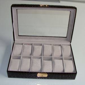 Professional China Jewelry Box - Promotional Pu Leather Watch Box For 12 Pcs – King Lion