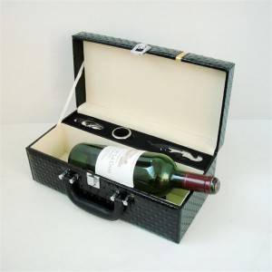 Good Quality Leather Wine Bottle - Single Leather Wine Box With Service Set – King Lion