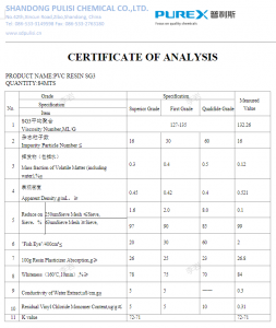 100% Original China Jayuan SGS Approved PVC Resin Sg5 K67 for PVC Pipes/Films