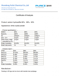 High Quality Sodium Hydrosulfite Na2s2o4 7775-14-6 85% 88% 90% Price Sodium Dithionite for Sale
