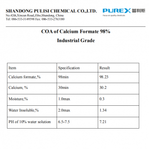 CE Certificate China Calcium Formate 98% Min Used for Leather Manufacturing