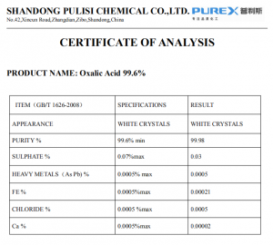 2019 High quality China Hot Sale Industrial Grade Oxalic Acid C2H2O4 CAS 144-62-7