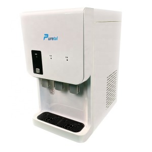 Koreya dizaynlı fabrik qiyməti avtomatik sayğac üstü isti soyuq su dispenseri UF filtr sistemi ilə