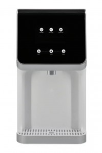 Dispenser pemurni air rumah tangga panas dan dingin layar sentuh desain baru Korea dengan sistem RO