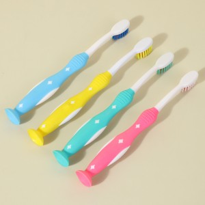 Cepillo de dientes antideslizante para niños con mango de silicona