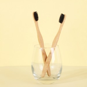 Escova de dentes de bambu não plástica biodegradável zero desperdício