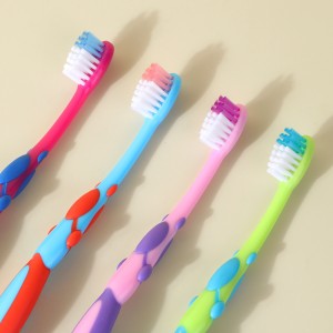 Outlets di fabbrica per a Cina Colorful 100% Biodegradable Eco Friendly Organic Adult Bamboo Toothbrush