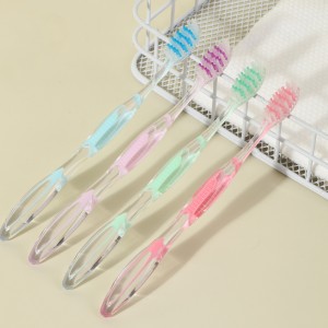 New Model Plastic Rubber Medium Bristle Super Market Hang Package Spazzola da denti