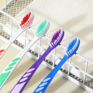モダンなハンドルエコゴムプラスチック家庭用カスタム手動歯ブラシ