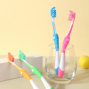 Teeth Clean Silicone Handle Slim Soft Toothbrush