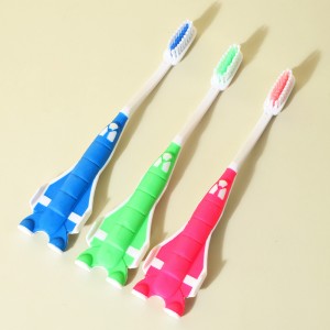 Imveliso yoNonophelo yoMlomo yeSilicone Handle i-Non-Slip Kids Toothbrush